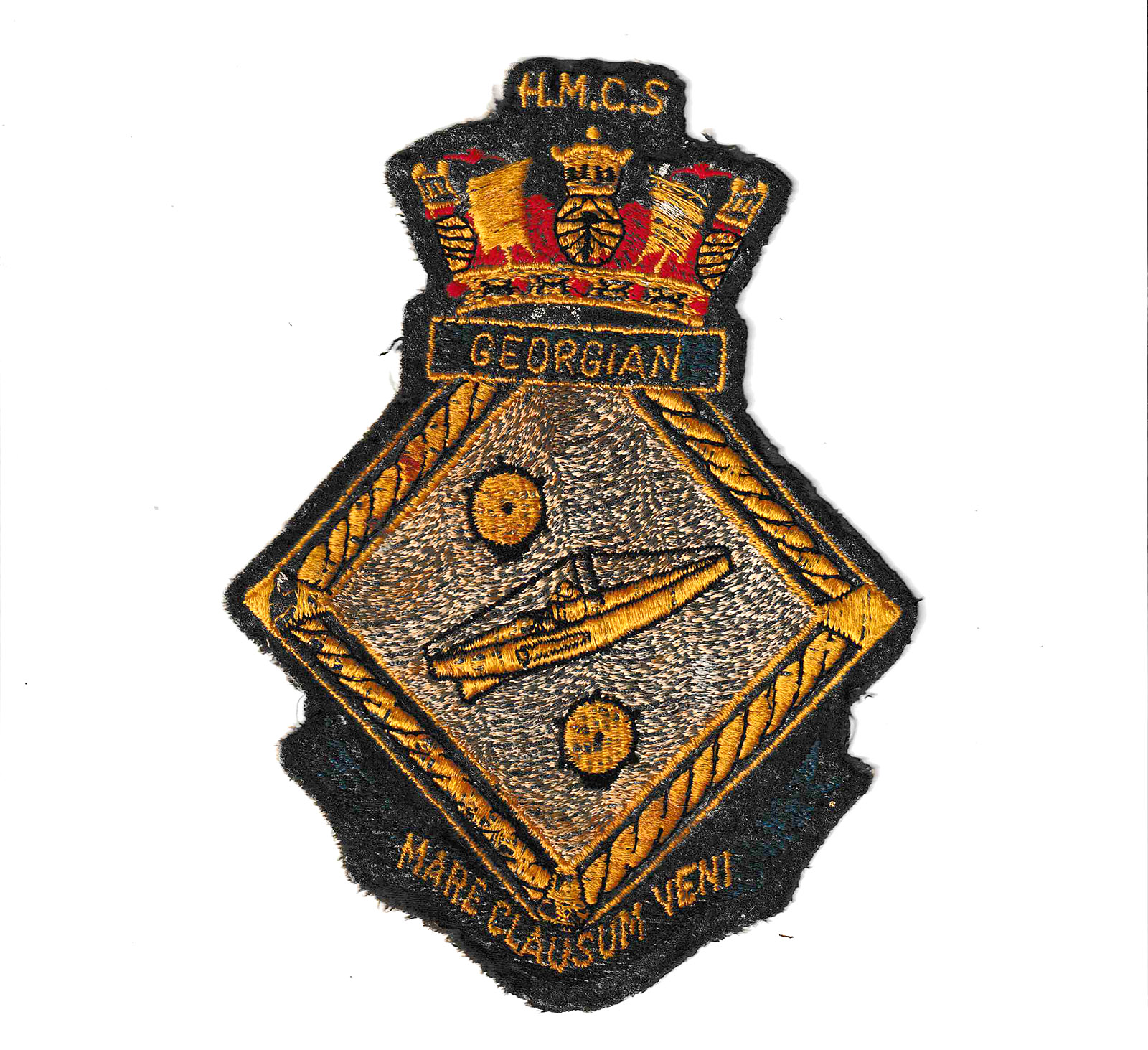 The blazer crest worn by crewmembers of HMCS Georgian.