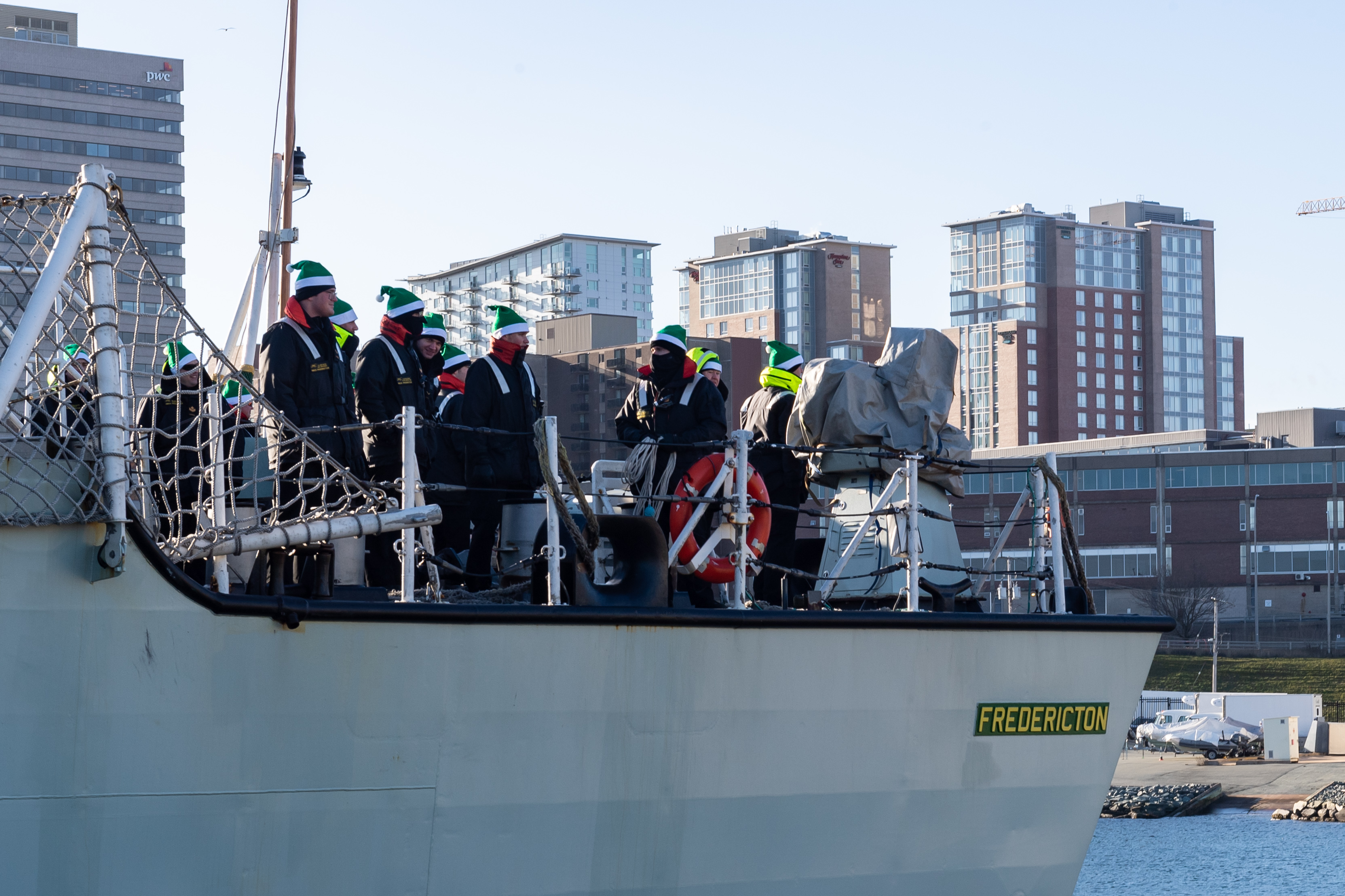 HMCS Fredericton arrived home in Halifax on December 18, 2021, in time for the holidays.